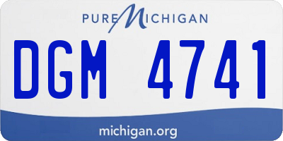 MI license plate DGM4741