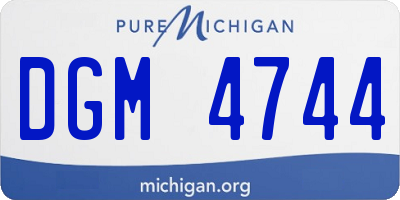 MI license plate DGM4744