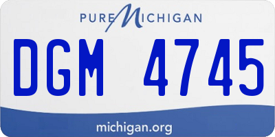 MI license plate DGM4745