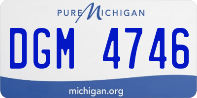MI license plate DGM4746