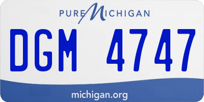 MI license plate DGM4747