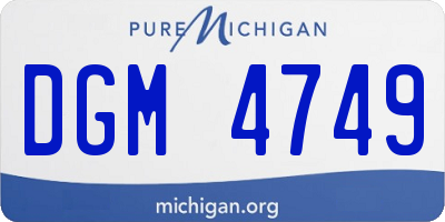 MI license plate DGM4749