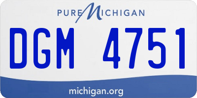 MI license plate DGM4751