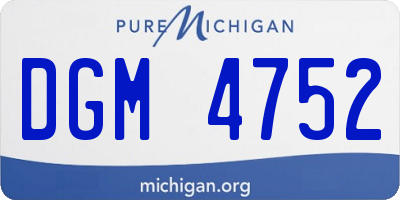 MI license plate DGM4752