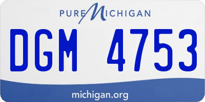 MI license plate DGM4753