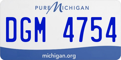 MI license plate DGM4754
