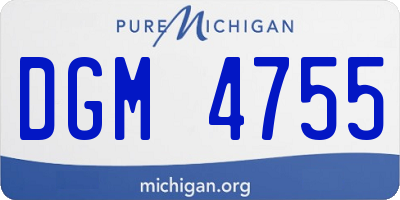 MI license plate DGM4755