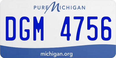 MI license plate DGM4756