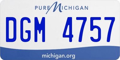 MI license plate DGM4757