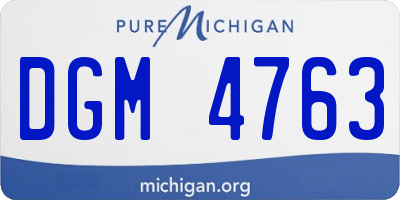MI license plate DGM4763