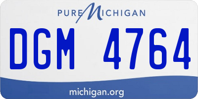 MI license plate DGM4764