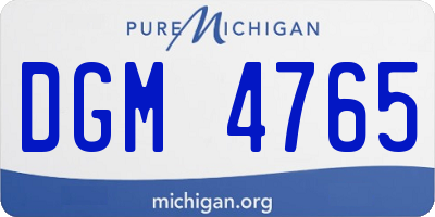 MI license plate DGM4765
