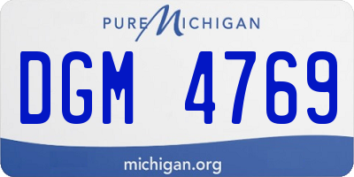 MI license plate DGM4769