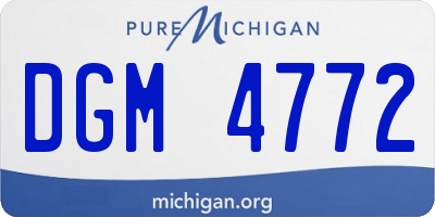 MI license plate DGM4772