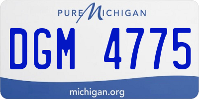 MI license plate DGM4775