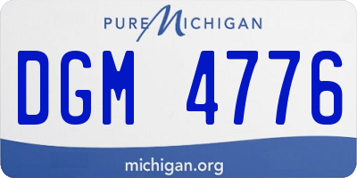 MI license plate DGM4776