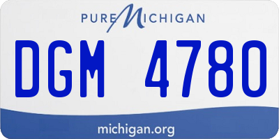 MI license plate DGM4780