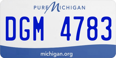 MI license plate DGM4783