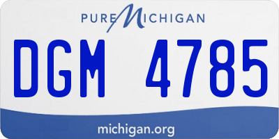 MI license plate DGM4785