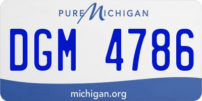 MI license plate DGM4786