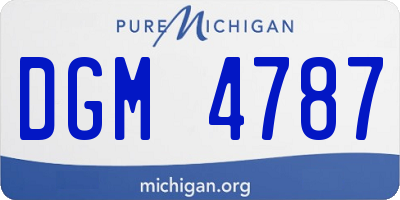 MI license plate DGM4787
