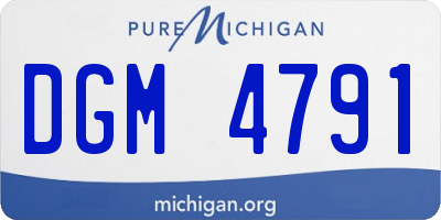 MI license plate DGM4791