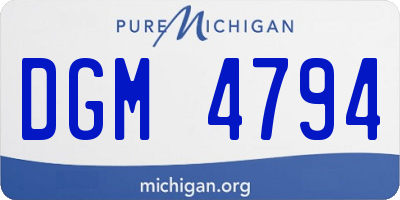 MI license plate DGM4794
