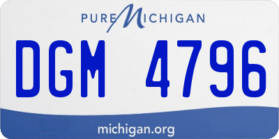 MI license plate DGM4796