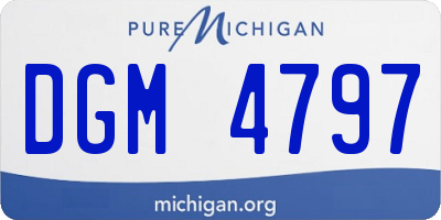 MI license plate DGM4797