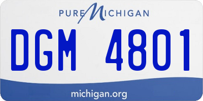 MI license plate DGM4801