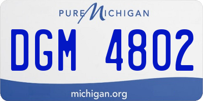 MI license plate DGM4802