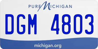 MI license plate DGM4803