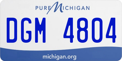 MI license plate DGM4804
