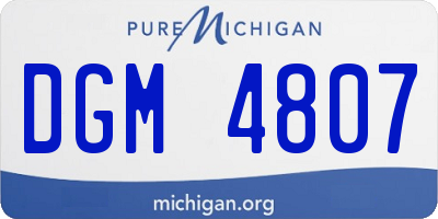 MI license plate DGM4807
