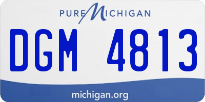 MI license plate DGM4813