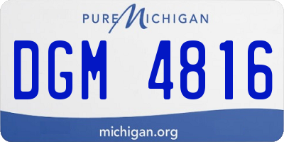 MI license plate DGM4816