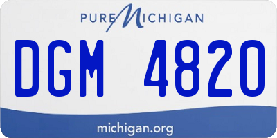 MI license plate DGM4820