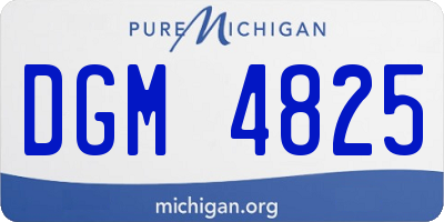 MI license plate DGM4825