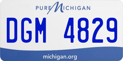 MI license plate DGM4829