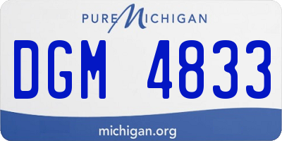 MI license plate DGM4833