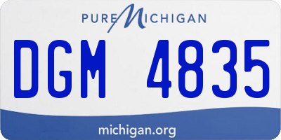 MI license plate DGM4835