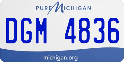 MI license plate DGM4836