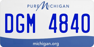 MI license plate DGM4840