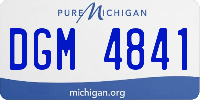 MI license plate DGM4841