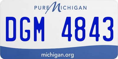 MI license plate DGM4843