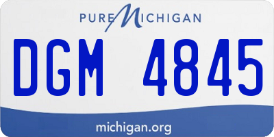 MI license plate DGM4845
