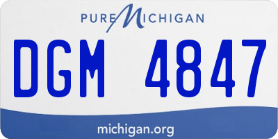 MI license plate DGM4847