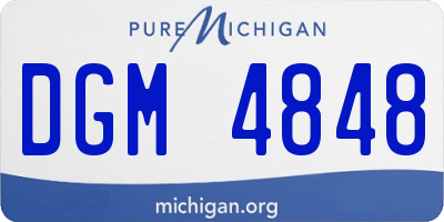 MI license plate DGM4848