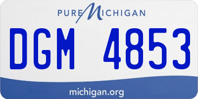 MI license plate DGM4853
