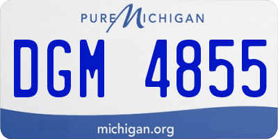 MI license plate DGM4855